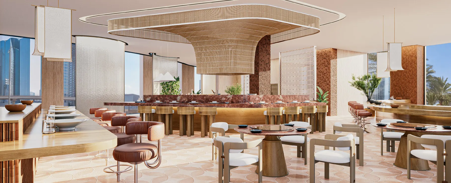 Gourmet food hall at AHS Twin Towers